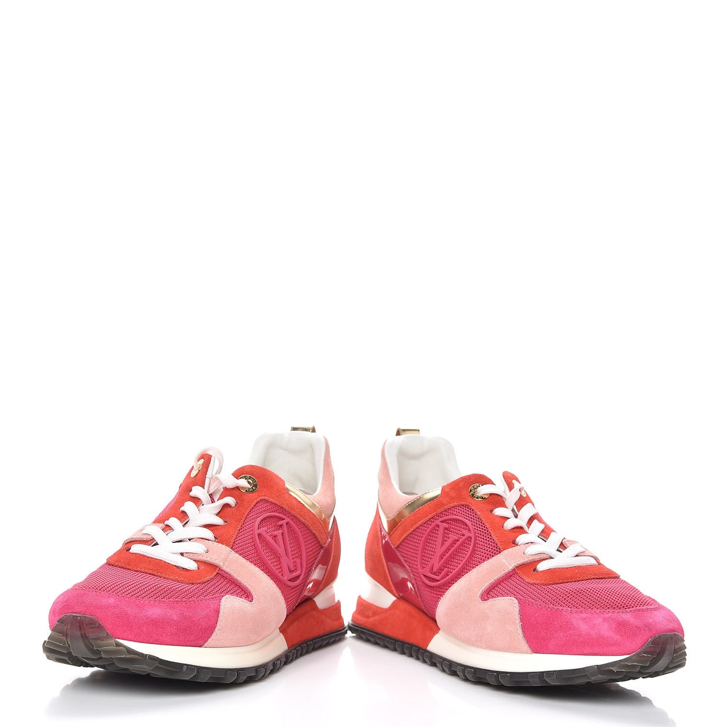 Suede Calfskin Run Away Sneakers 37.5 Fuchsia Rouge