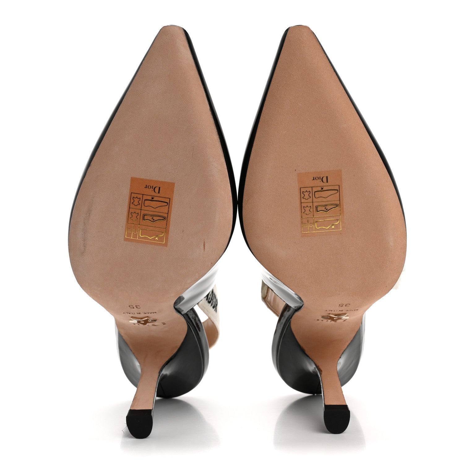 Christian Dior Patent Ribbon J'Adior Slingback 100mm Pumps 35 Black 6 of 10