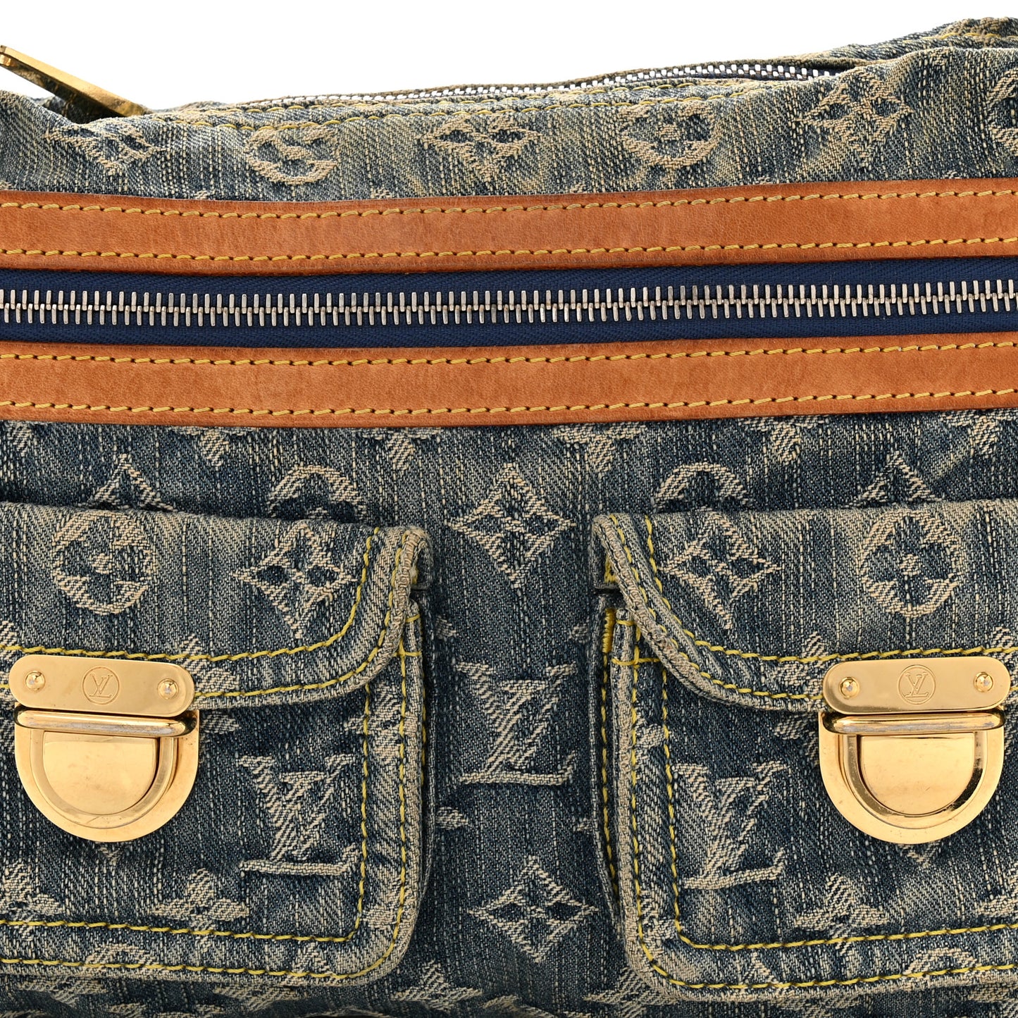 Monogram Denim Baggy PM Blue