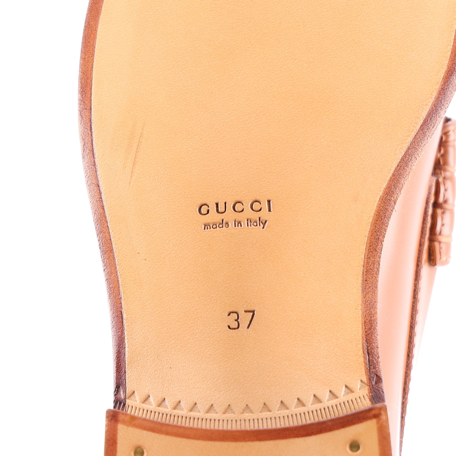 Gucci Millennial Ribot Cut Out Interlocking G Loafers 37 Cuir 8 of 9