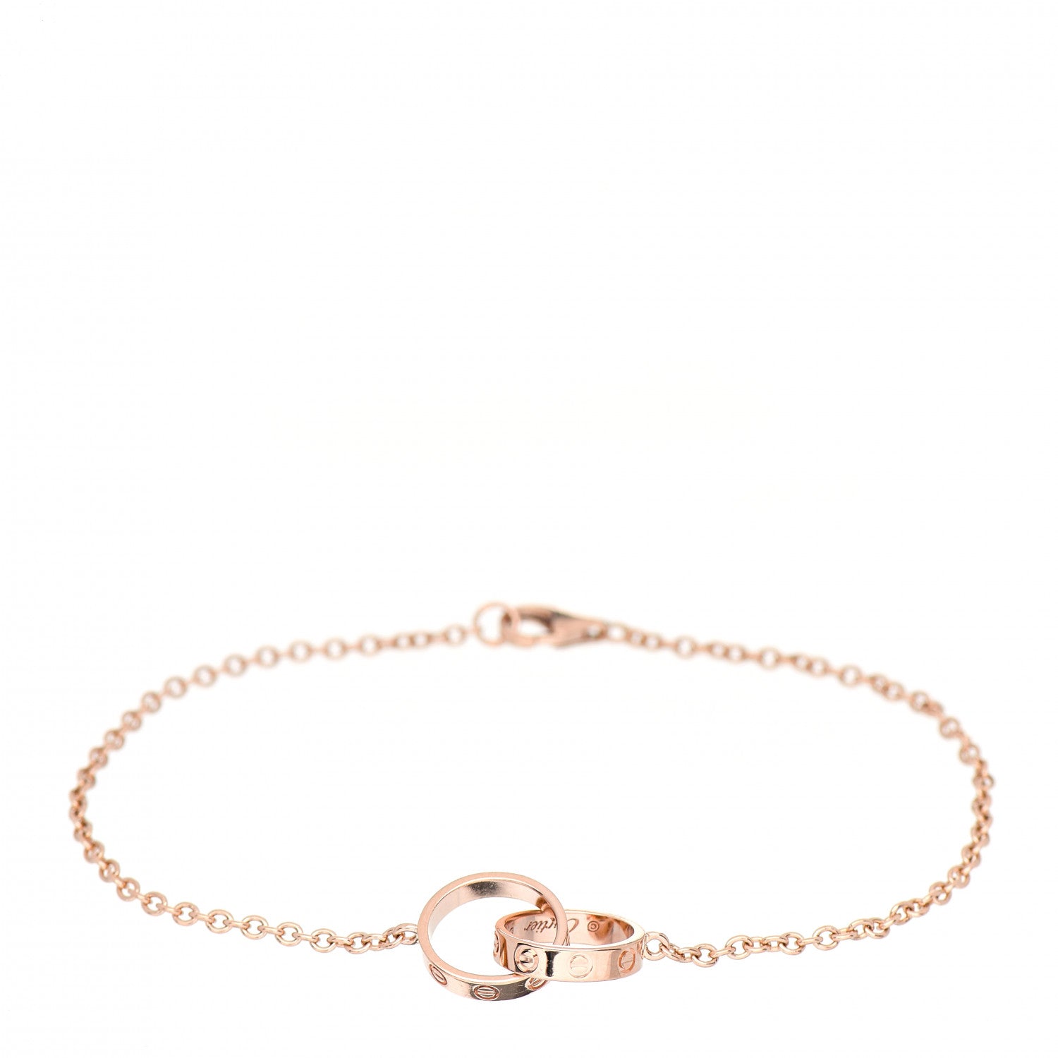 Cartier 18K Pink Gold Interlocking LOVE Bracelet 1 of 5