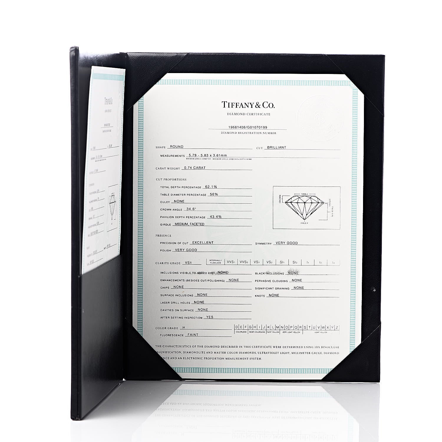 Tiffany Platinum Diamond 1.51ctw Solitaire Earrings 4 of 5