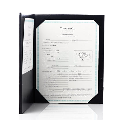 Tiffany Platinum Diamond 1.51ctw Solitaire Earrings 4 of 5