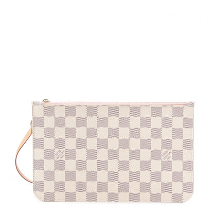 Louis Vuitton Damier Azur Neverfull MM GM Pochette Rose Ballerine 1 of 7
