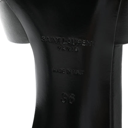 Saint Laurent Calfskin Tribute 85 Slide Sandals 36 Black 6 of 8
