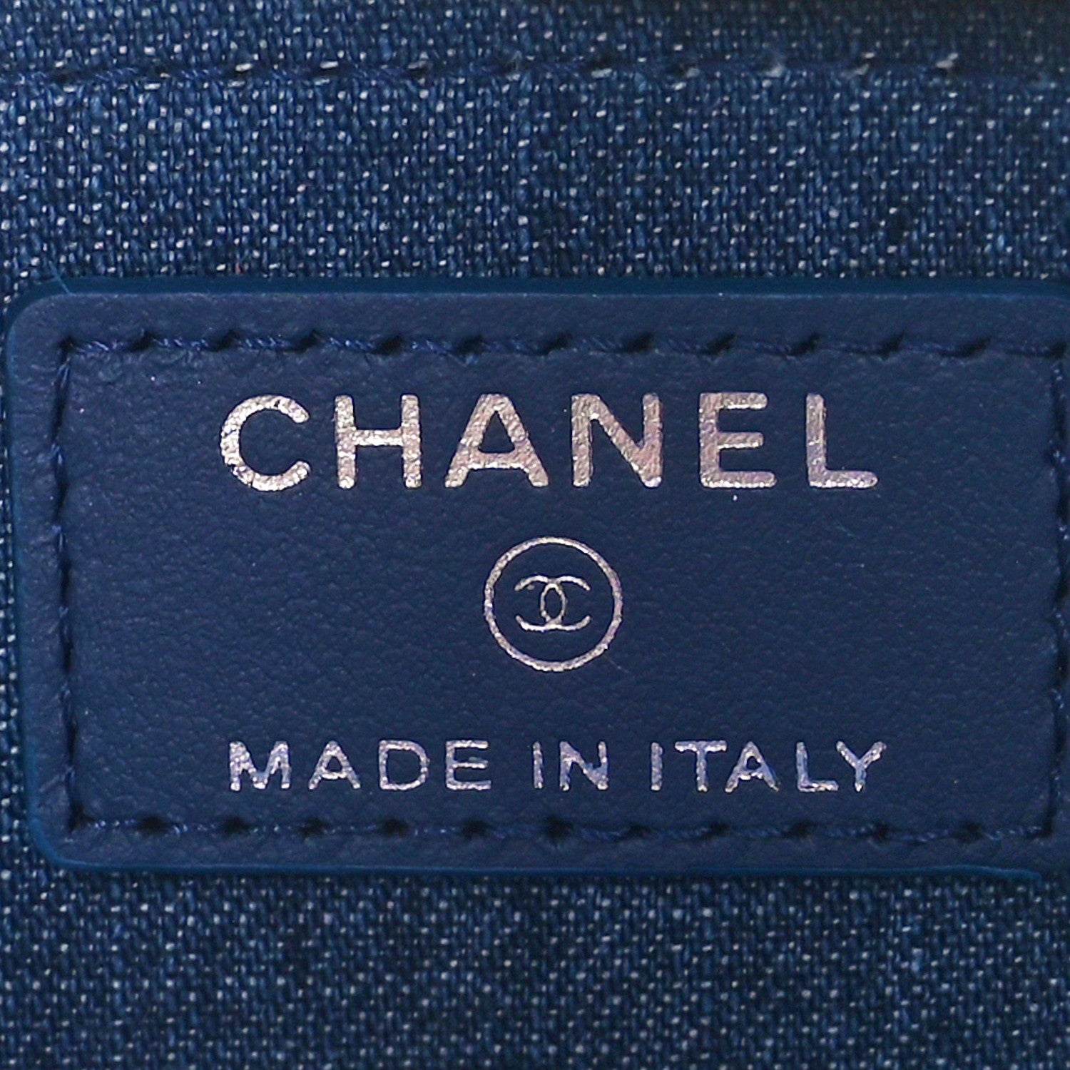 Chanel Denim Quilted Zip Coin Purse Blue 6 of 11