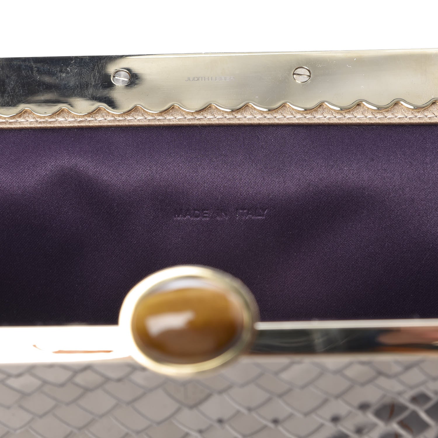 Judith Leiber Crystal Metallic Clutch Antique Gold 7 of 10