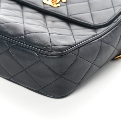 Chanel Lambskin Quilted Flap Camera Case Navy 11 of 11