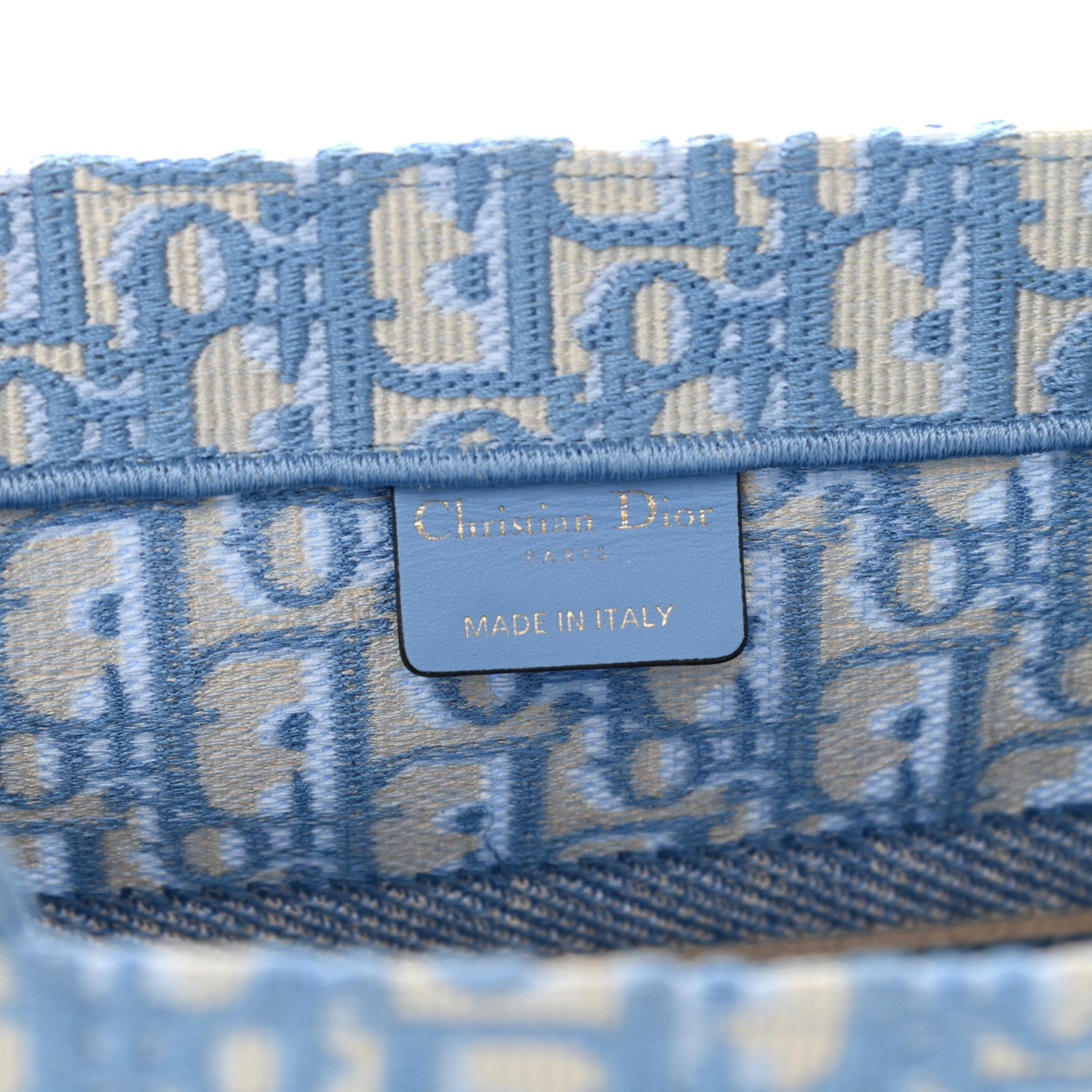 Christian Dior Oblique Medium Book Tote Light Blue 6 of 9