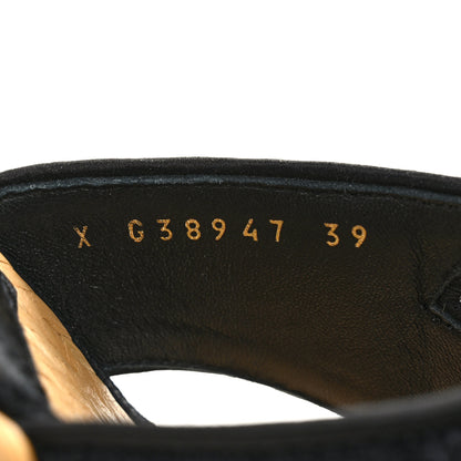 Chanel Terry Cloth Raffia CC Logo Thong Sandals 39 Black 8 of 12