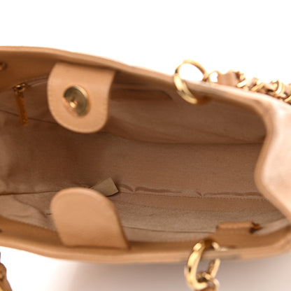 Chanel Caviar Quilted Petit Shopping Tote PST Dark Beige 7 of 13