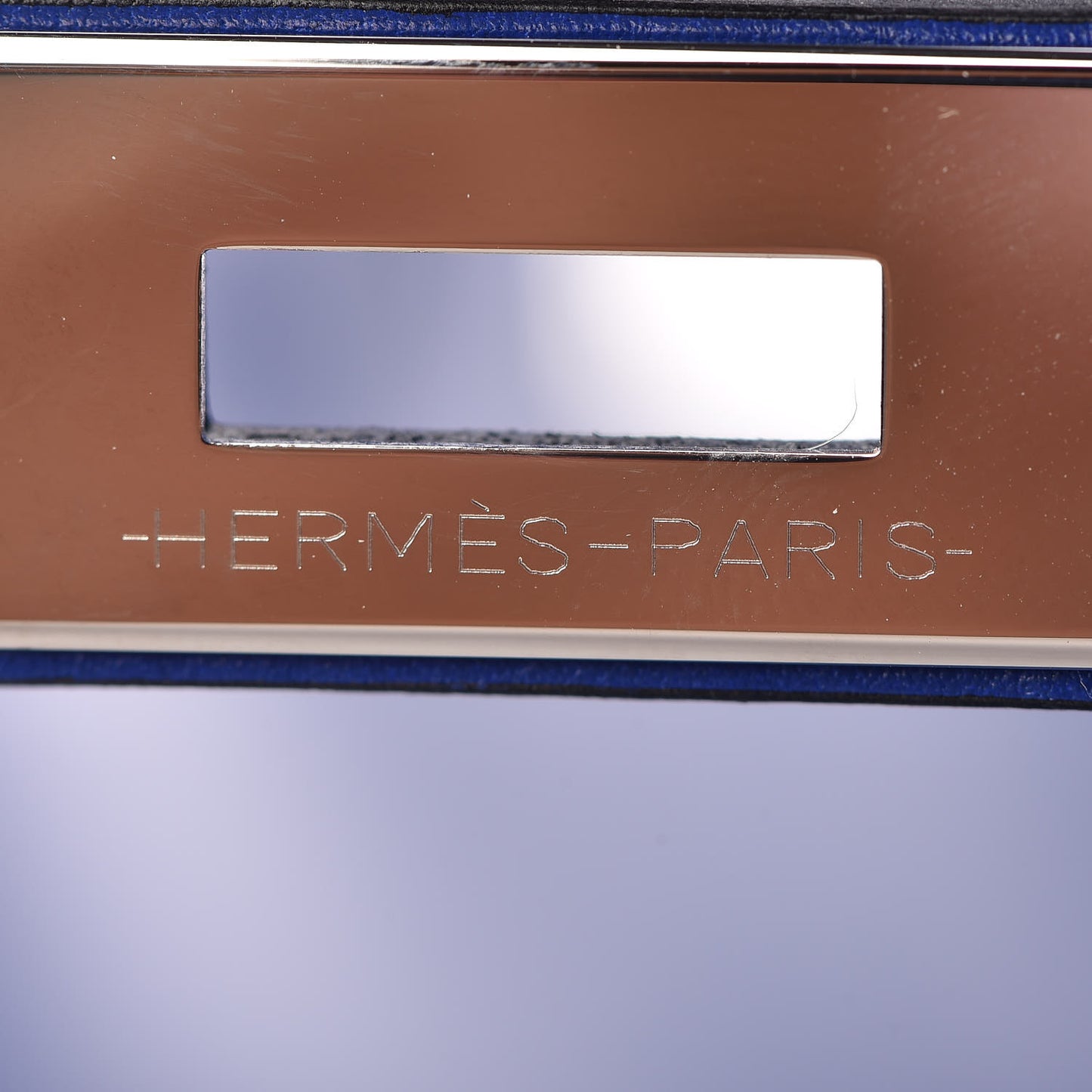 Tadelakt Birkin 30 Bleu Electrique