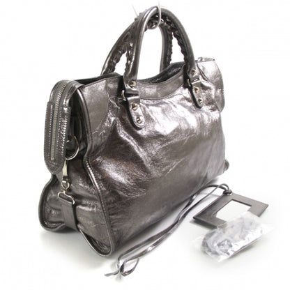 Balenciaga Agneau City Metallic Pewter 2 of 13