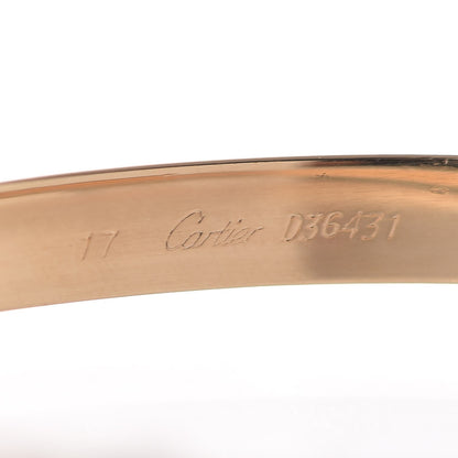 Cartier 18K Pink Yellow White Gold Trinity LOVE Bracelet 17 5 of 6