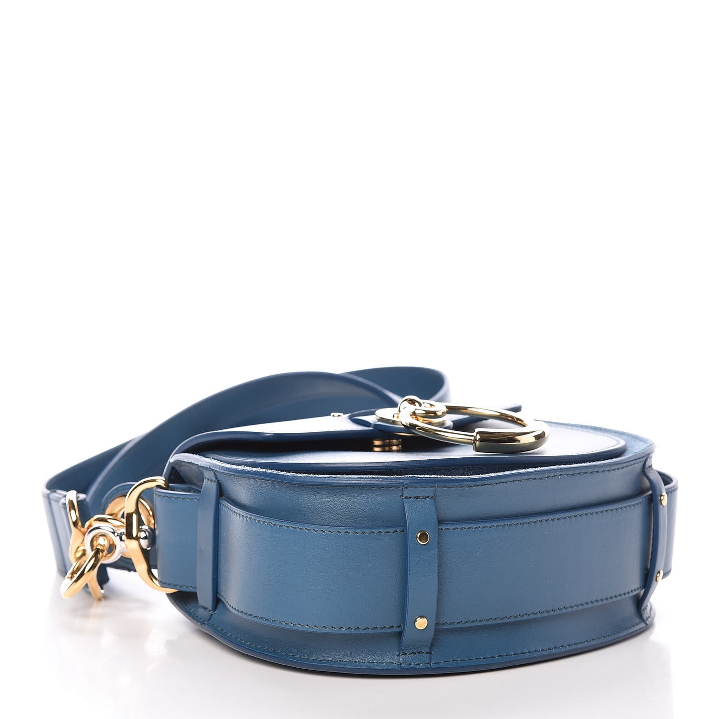 Calfskin Small Tess Bag Vinyl Blue