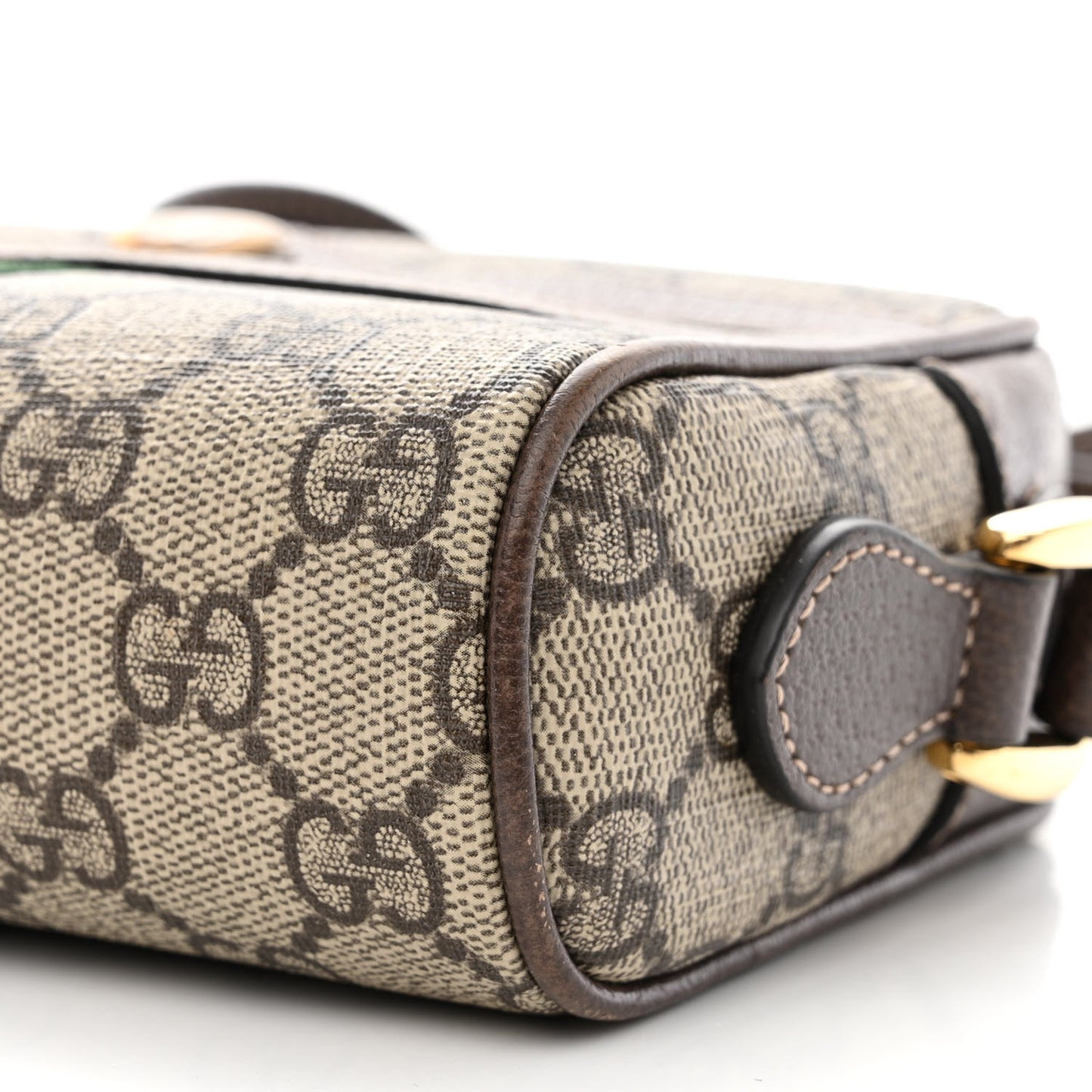 GG Supreme Monogram Web Mini Ophidia Shoulder Bag Brown