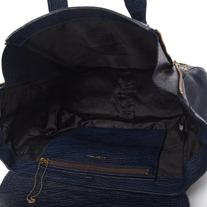 3.1 Phillip Lim Textured Calfskin Large Pashli Satchel Ink 5 of 10