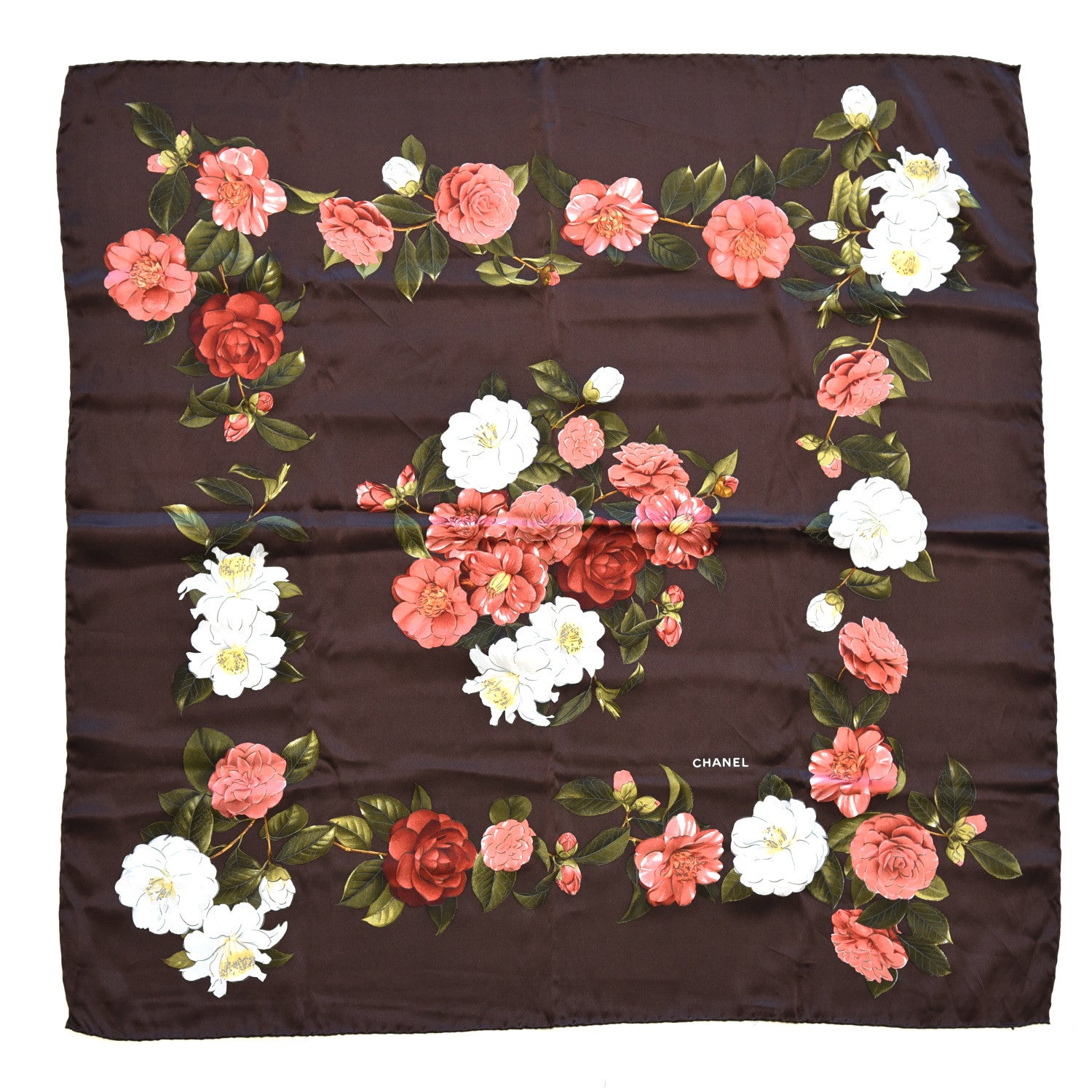 Chanel Silk CC Flower Square Scarf Multicolor 1 of 8