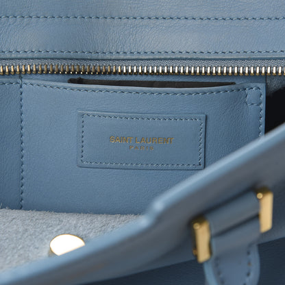 Saint Laurent Calfskin Small Classic Y Cabas Blue Glacier 6 of 10