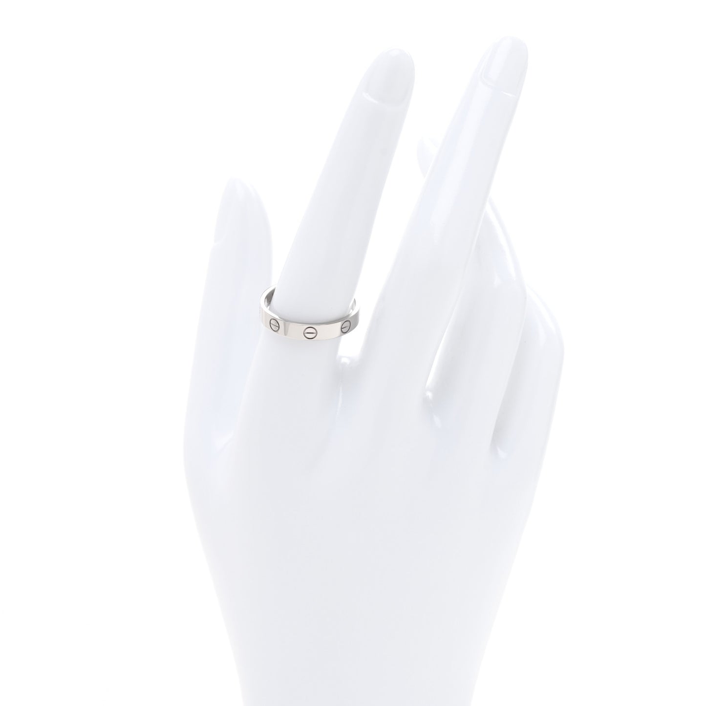 18K White Gold 3.5mm LOVE Wedding Band Ring 58 8.5