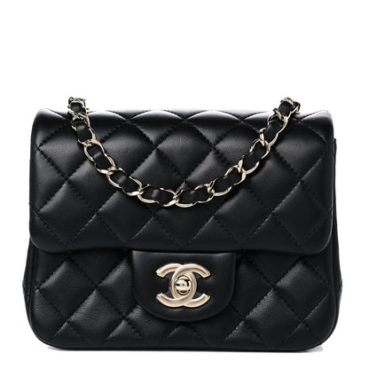 Chanel Lambskin Quilted Mini Square Flap Black 1 of 11