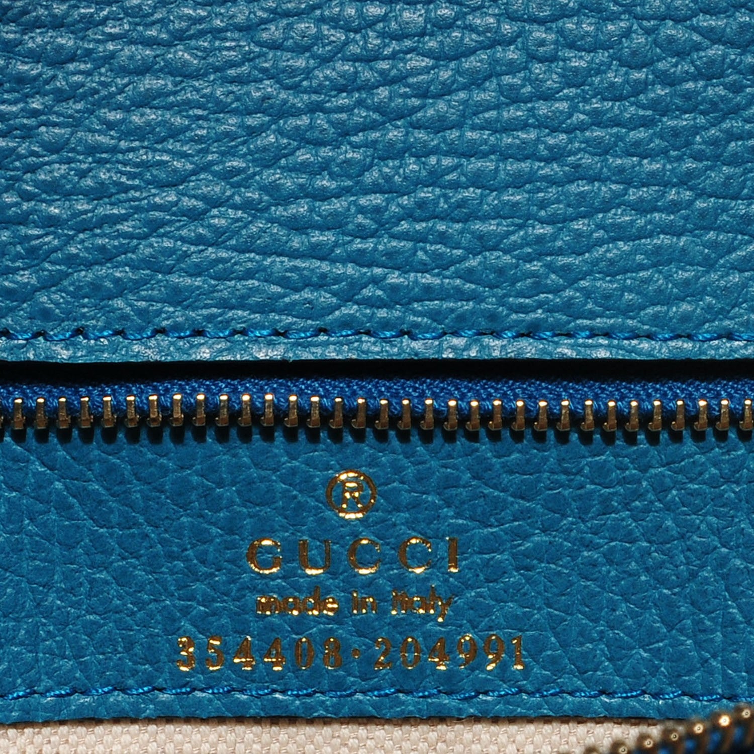 Gucci Dollar Calfskin Small Swing Tote Deep Cobalt 6 of 9