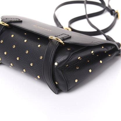 Burberry Soft Grain Calfskin Studded Baby Bridle Saddle Bag Black 6 of 9