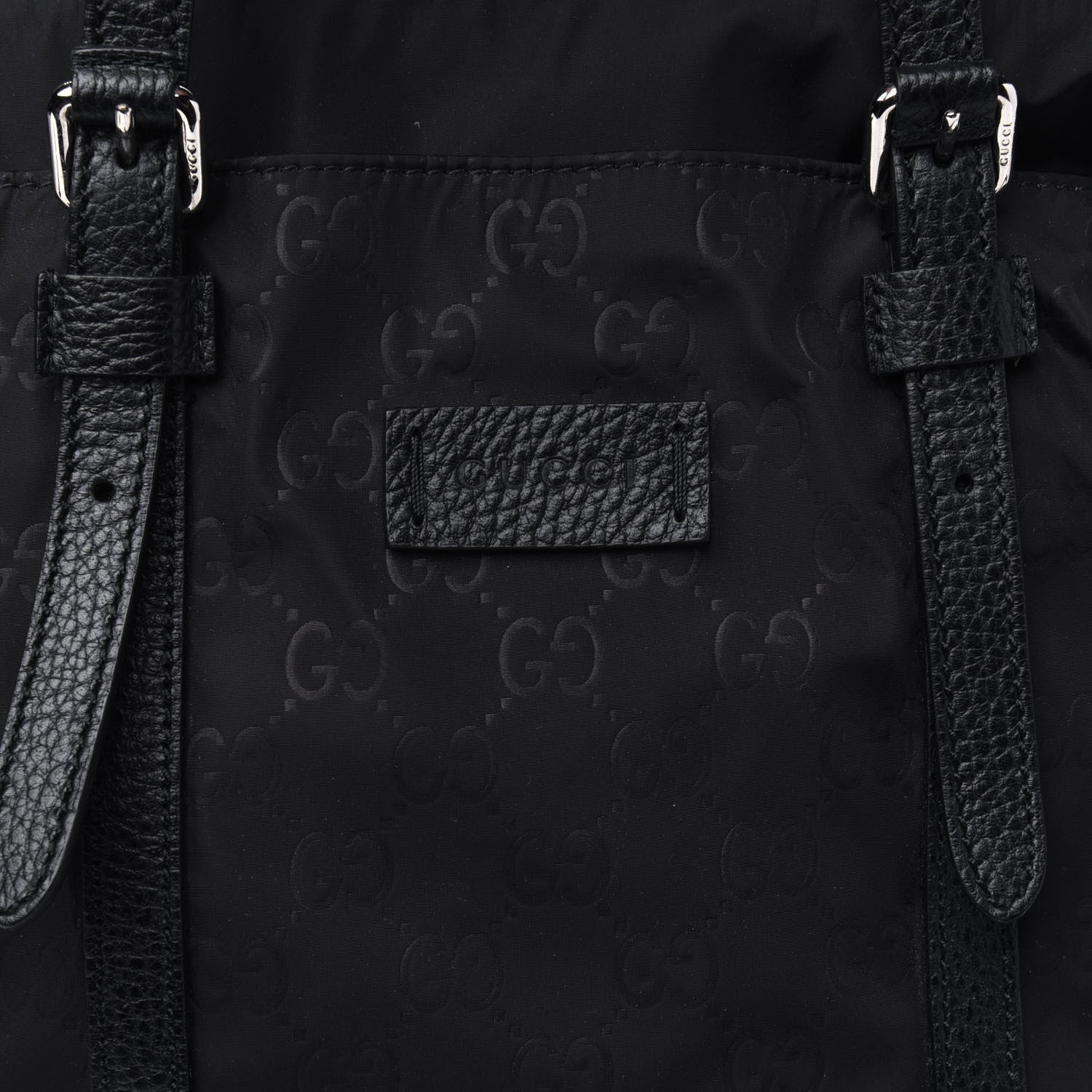 Gucci Nylon Monogram Medium Vertical Tote Black 5 of 5