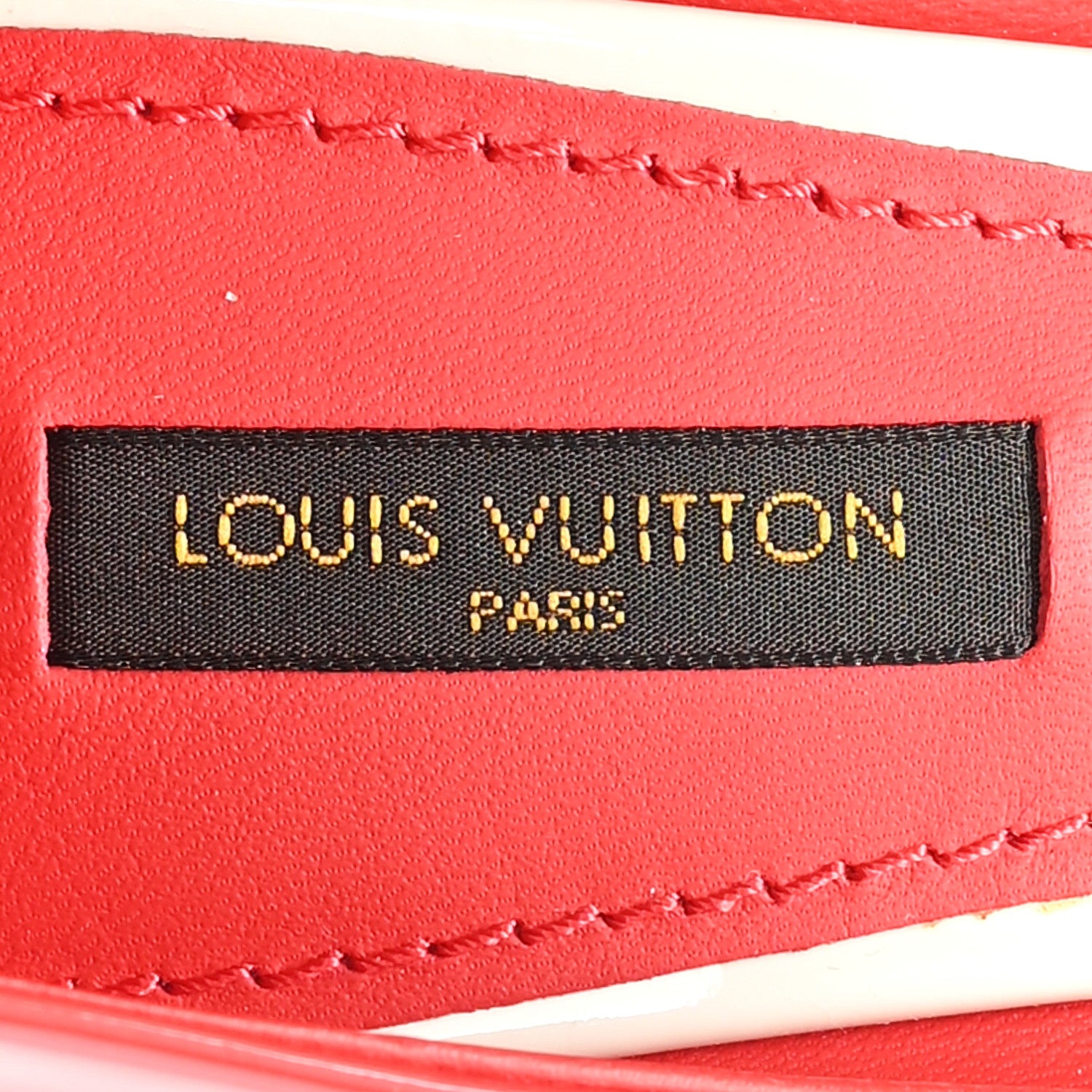 Louis Vuitton Patent Calfskin Eyeline Pumps 38 Rouge 8 of 9