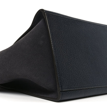 Celine Drummed Calfskin Suede Small Trapeze Midnight 7 of 8