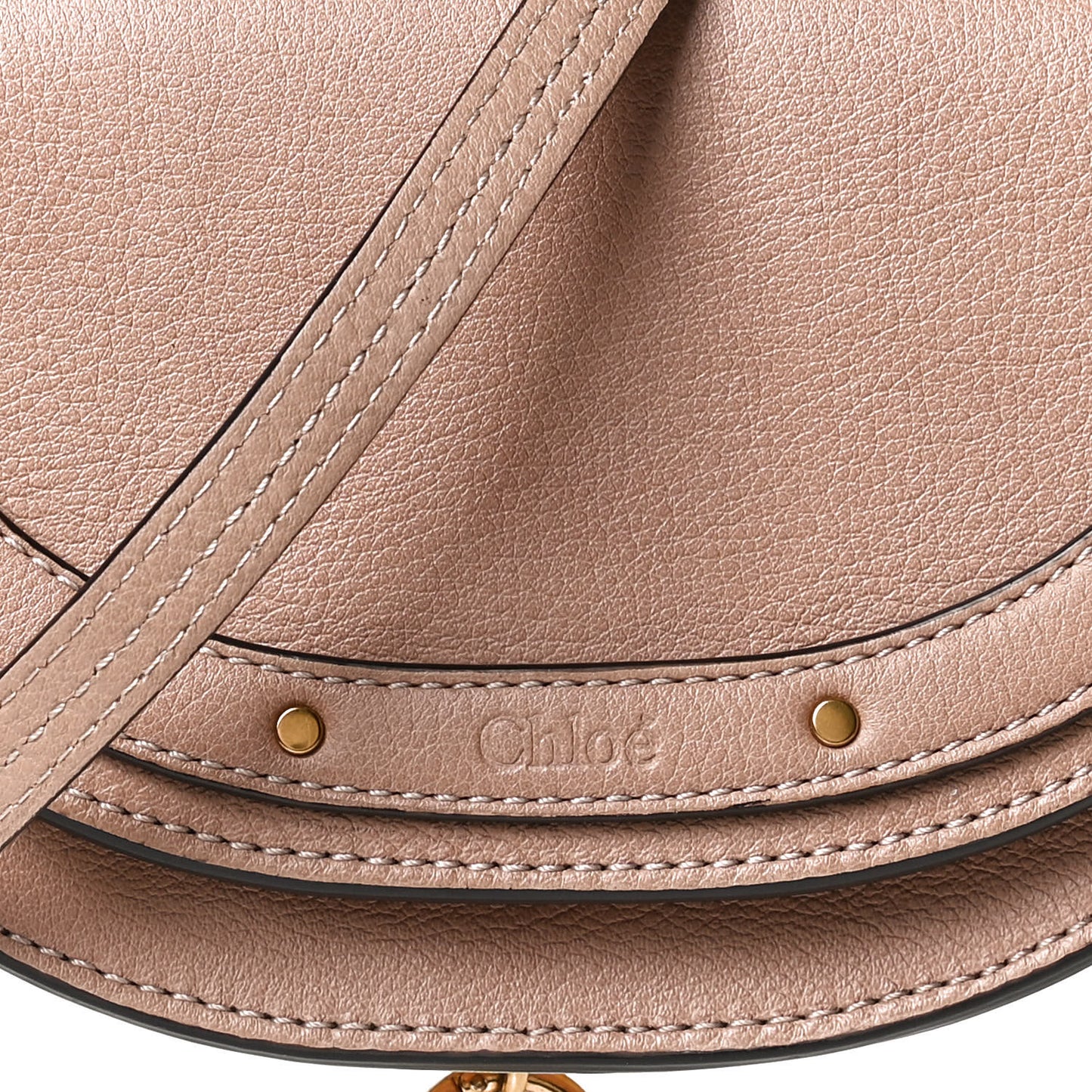 Calfskin Small Nile Bracelet Minaudiere Bag Biscotti Beige