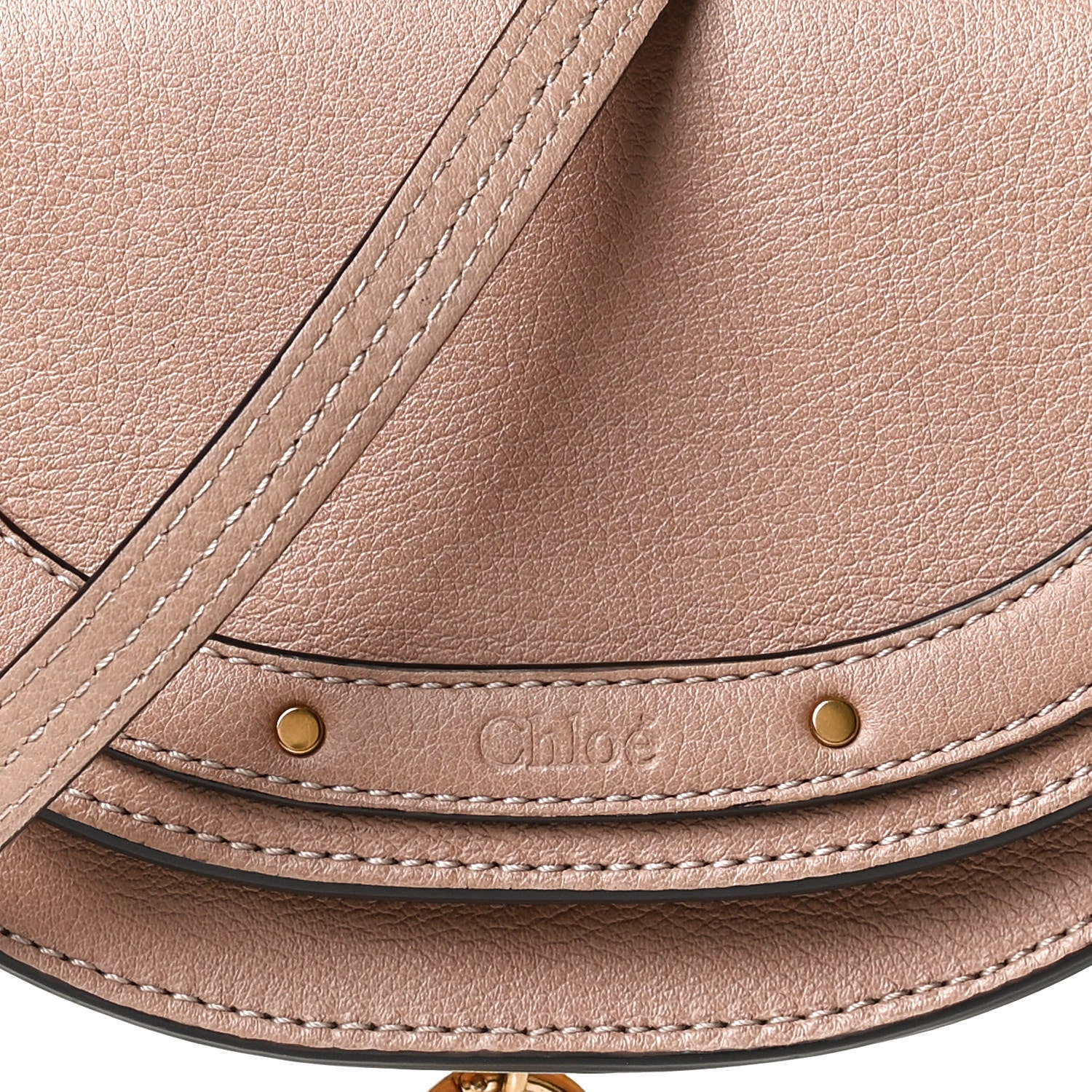 Chloe Calfskin Small Nile Bracelet Minaudiere Bag Biscotti Beige 9 of 12