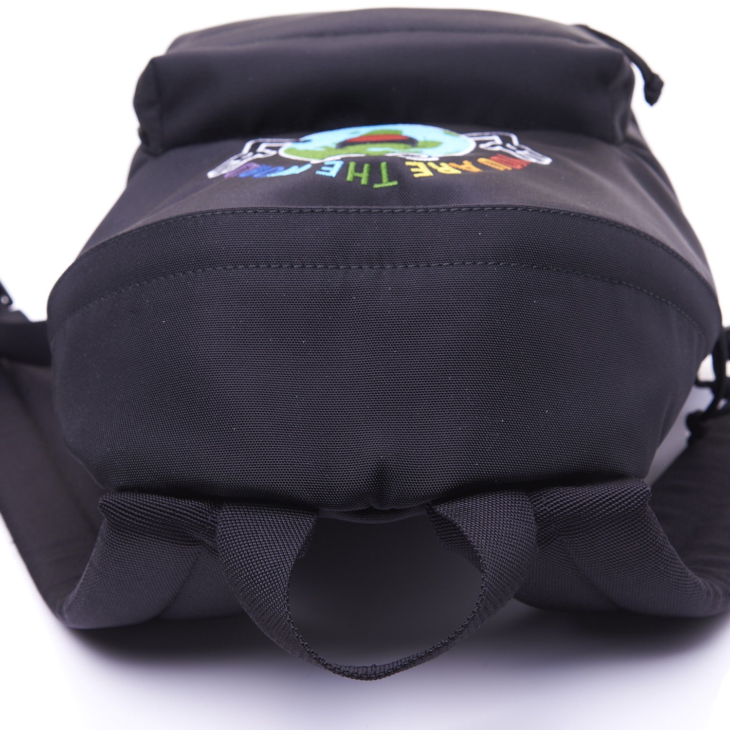 Balenciaga Nylon Embroidered You Are The World Explorer Backpack S Black 12 of 12