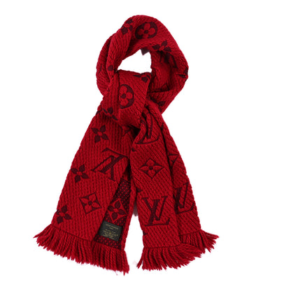 Louis Vuitton Wool Silk Logomania Scarf Rubis 1 of 4