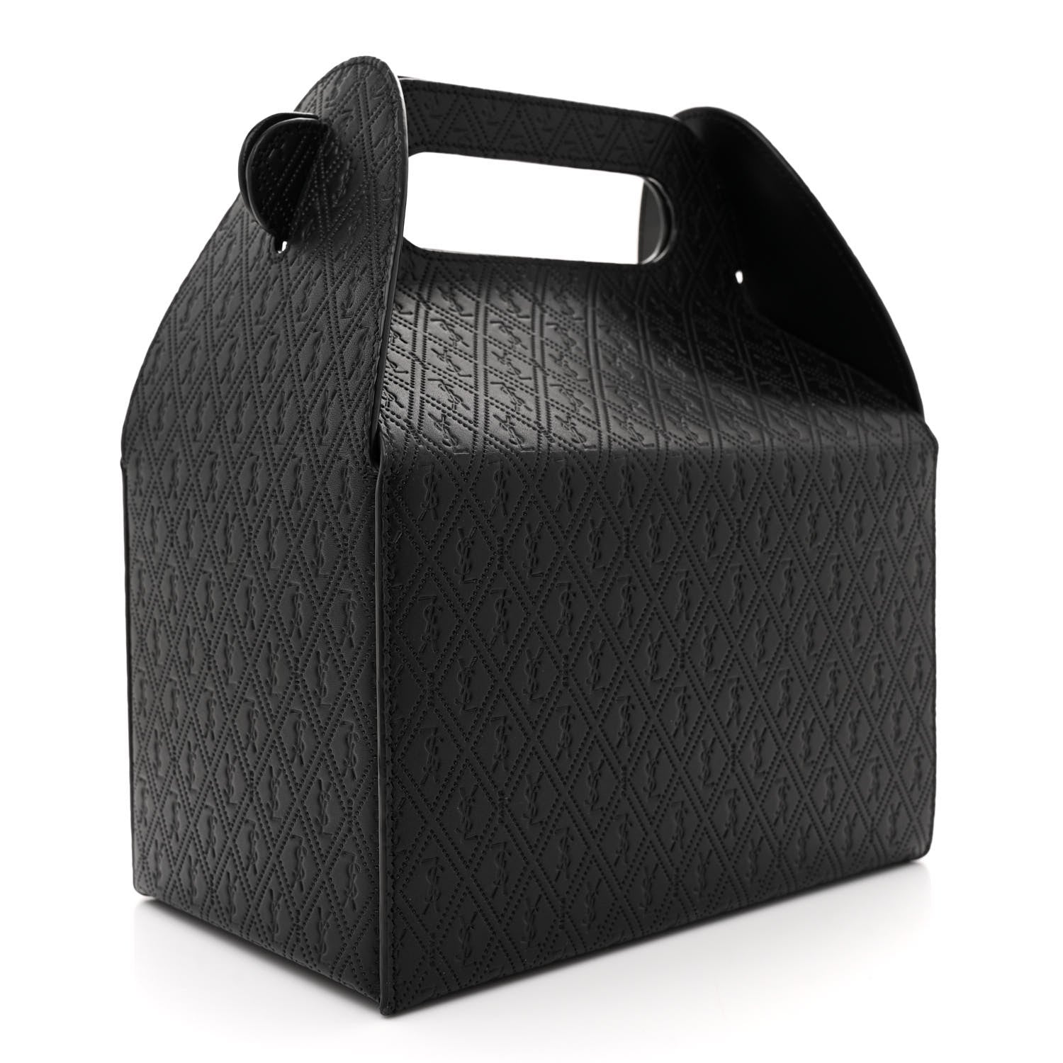 Saint Laurent Calfskin Monogram Take Away Box Black 3 of 9