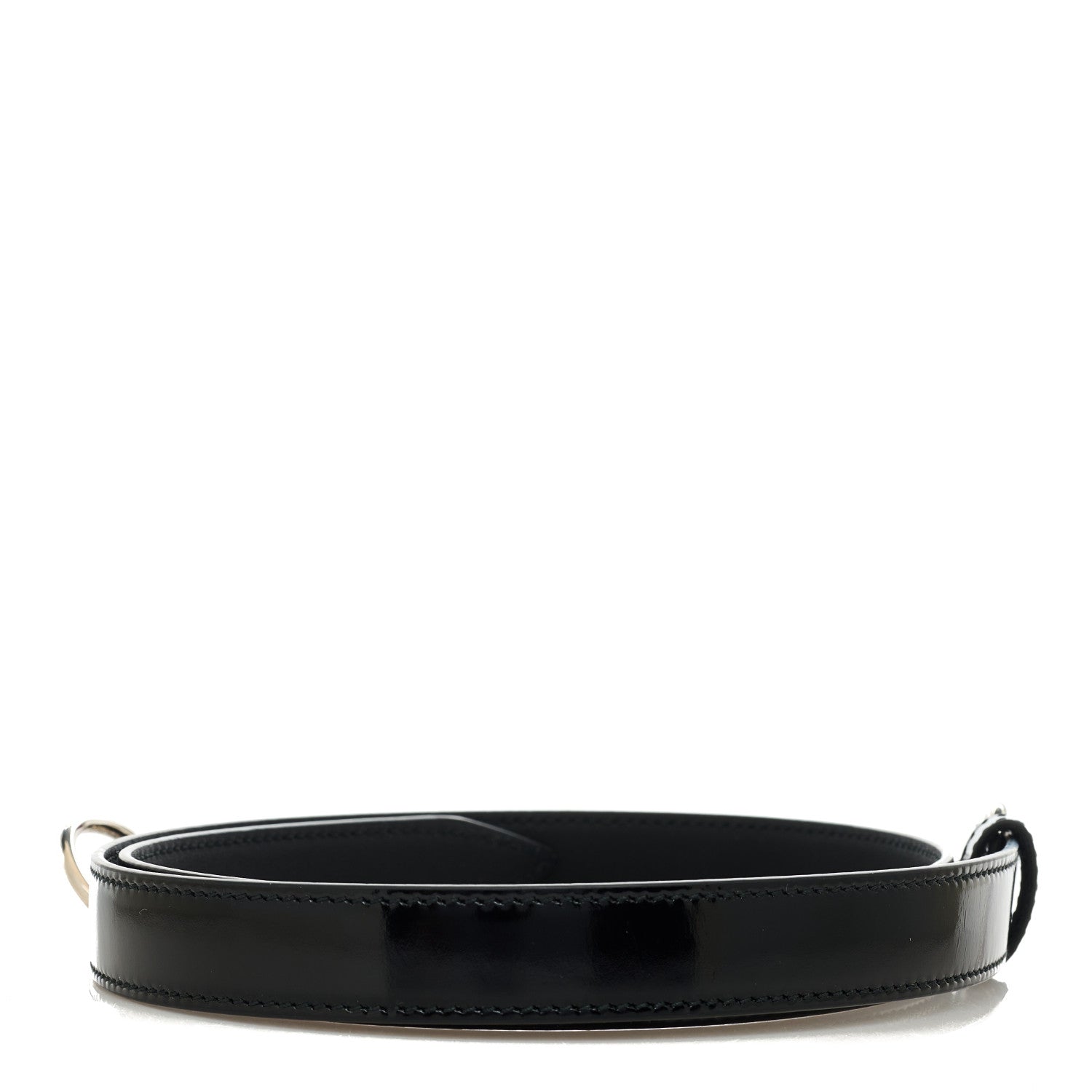 Gucci Calfskin Horsebit Skinny Belt 90 36 Black 2 of 3