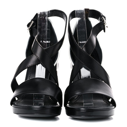 Louis Vuitton Calfskin Monogram Damier Tressage Matchmake Cross Sandals 39 2 of 11