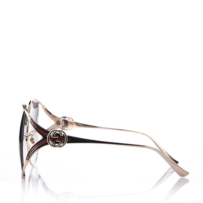 Gucci Metal Round Frame GG0225S Sunglasses Gold 3 of 9