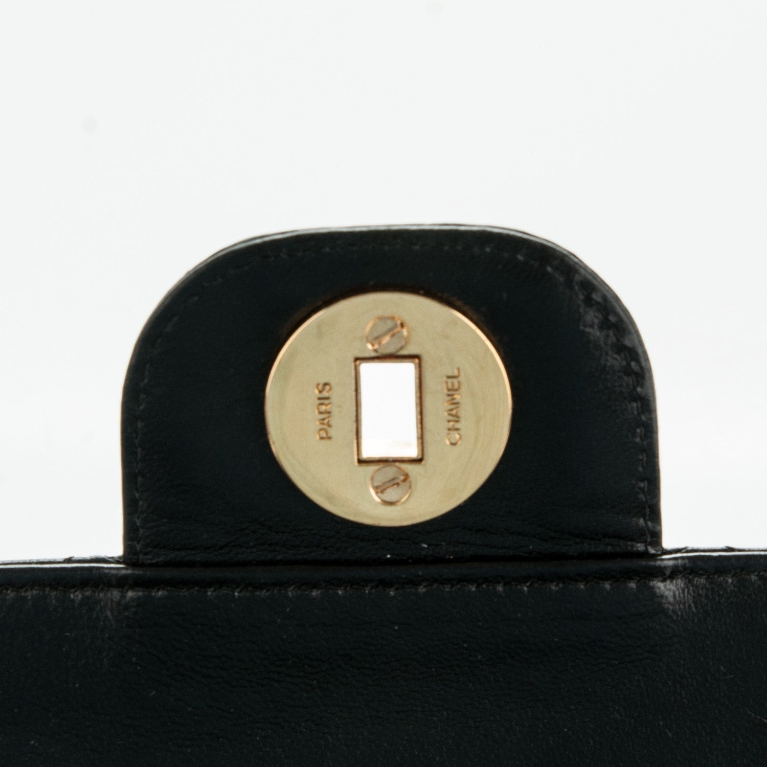Chanel Lambskin Quilted Medium Double Flap Black 6 of 8