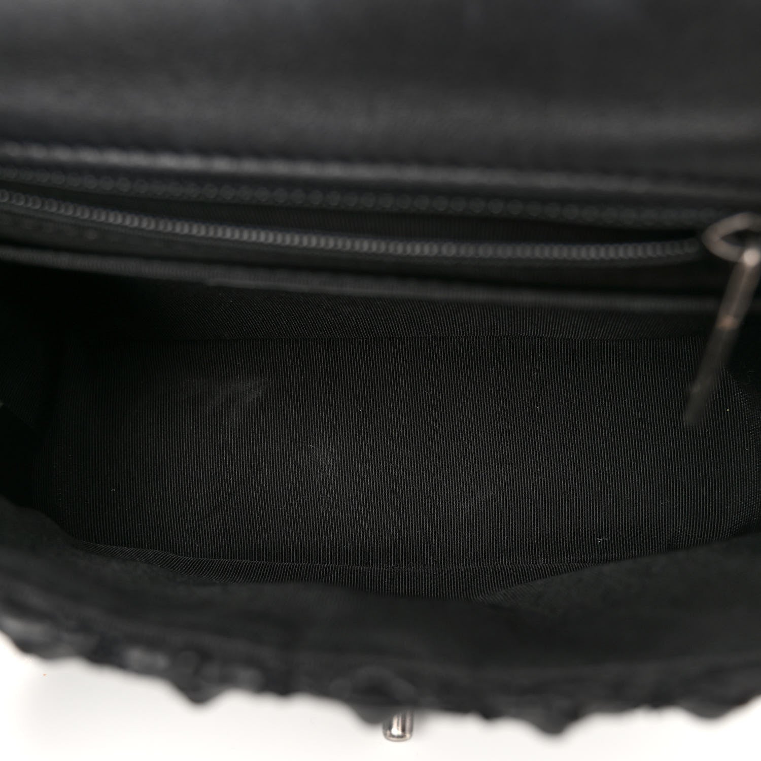 Chanel Lambskin Crochet Embroidered Small Flap Black 5 of 11