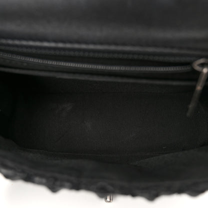 Chanel Lambskin Crochet Embroidered Small Flap Black 5 of 11