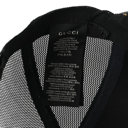 Gucci X SEGA Calfskin GUCCY Stars Baseball Hat L Black Gold 8 of 8