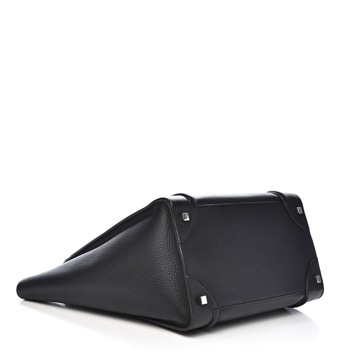 Drummed Calfskin Mini Luggage Black