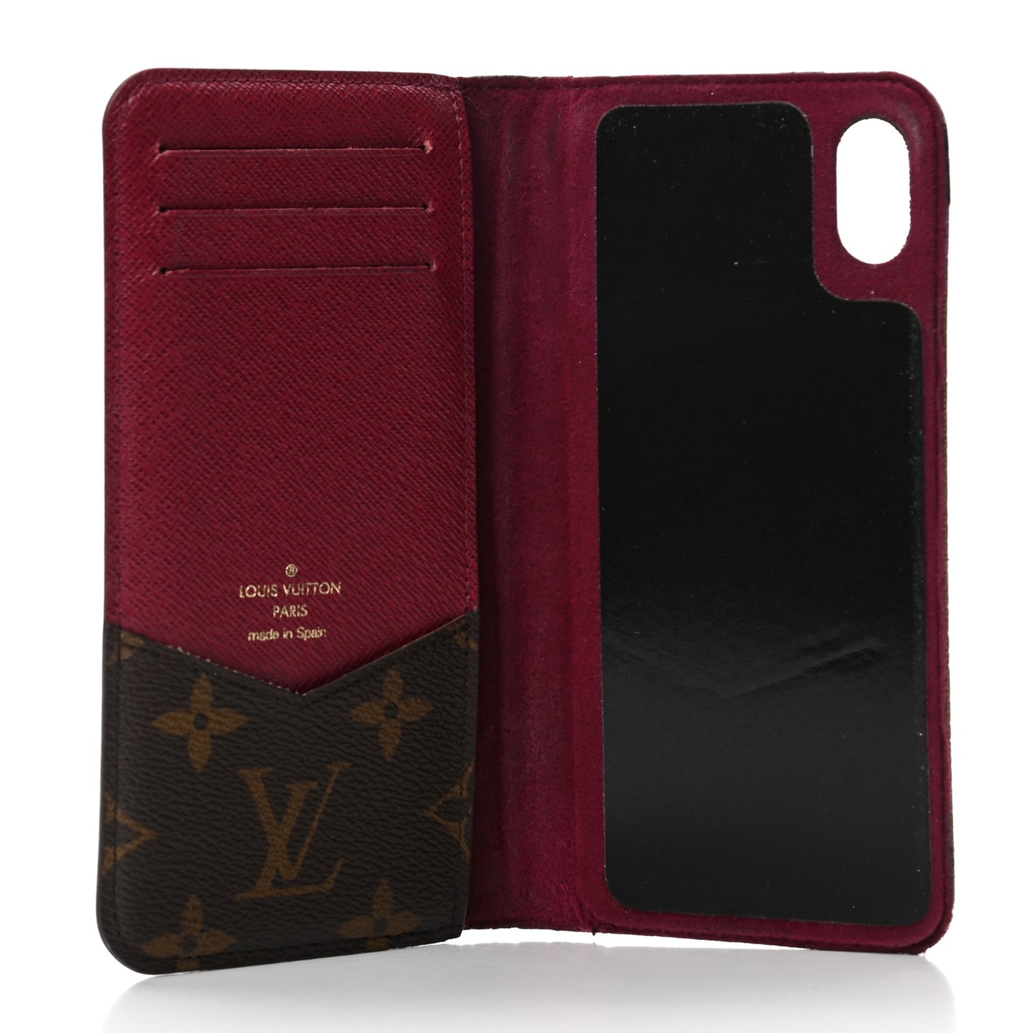 Monogram iPhone X Folio Case Fuchsia