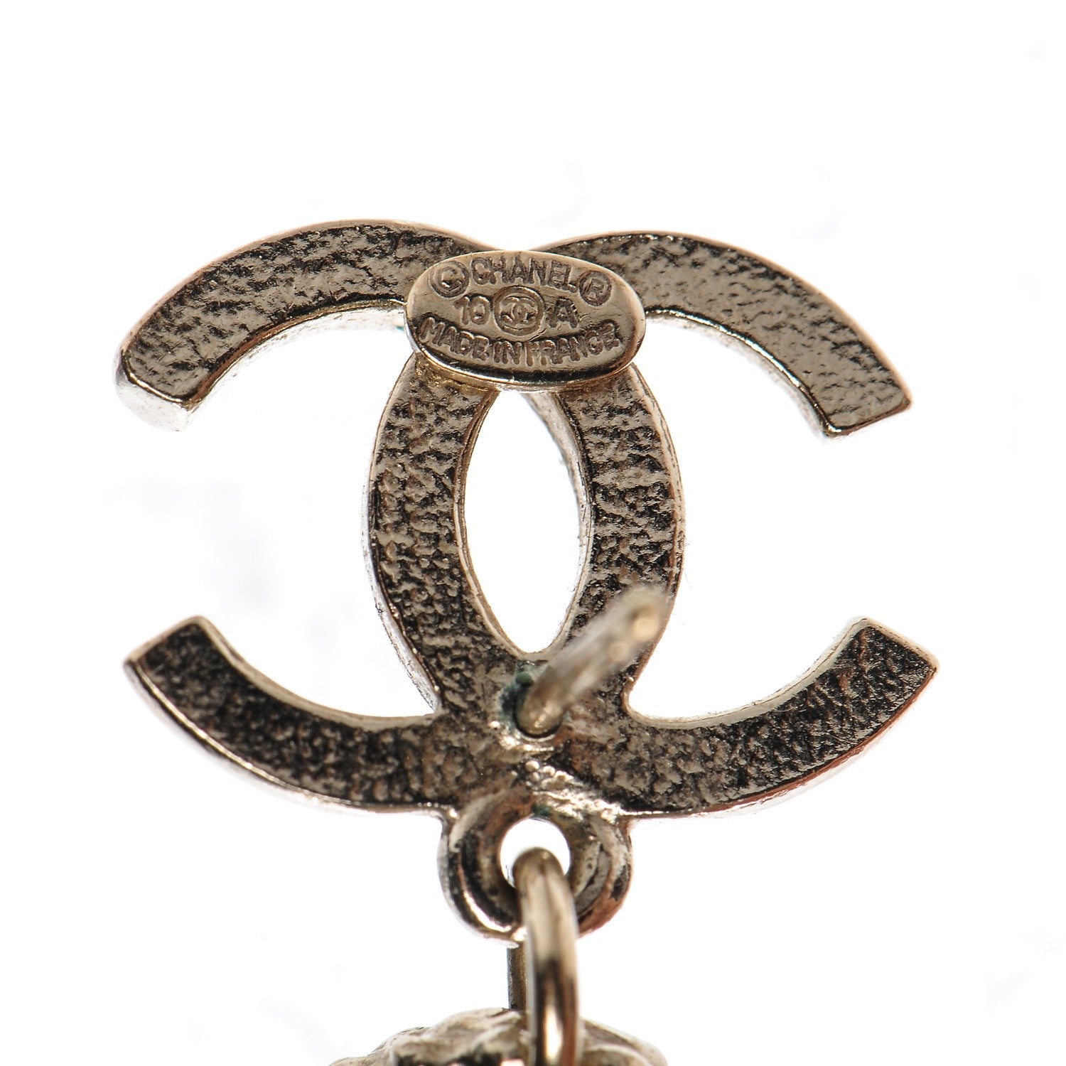 Chanel CC Paris Shanghai Chain Tassel Earrings Gold 4 of 4