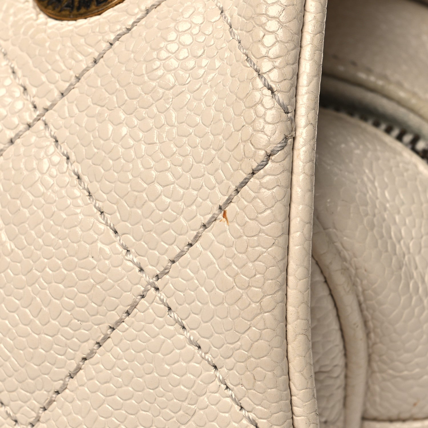 Chanel Crumpled Grained Calfskin Quilted Large Shiva Flap Dark White 18 of 19