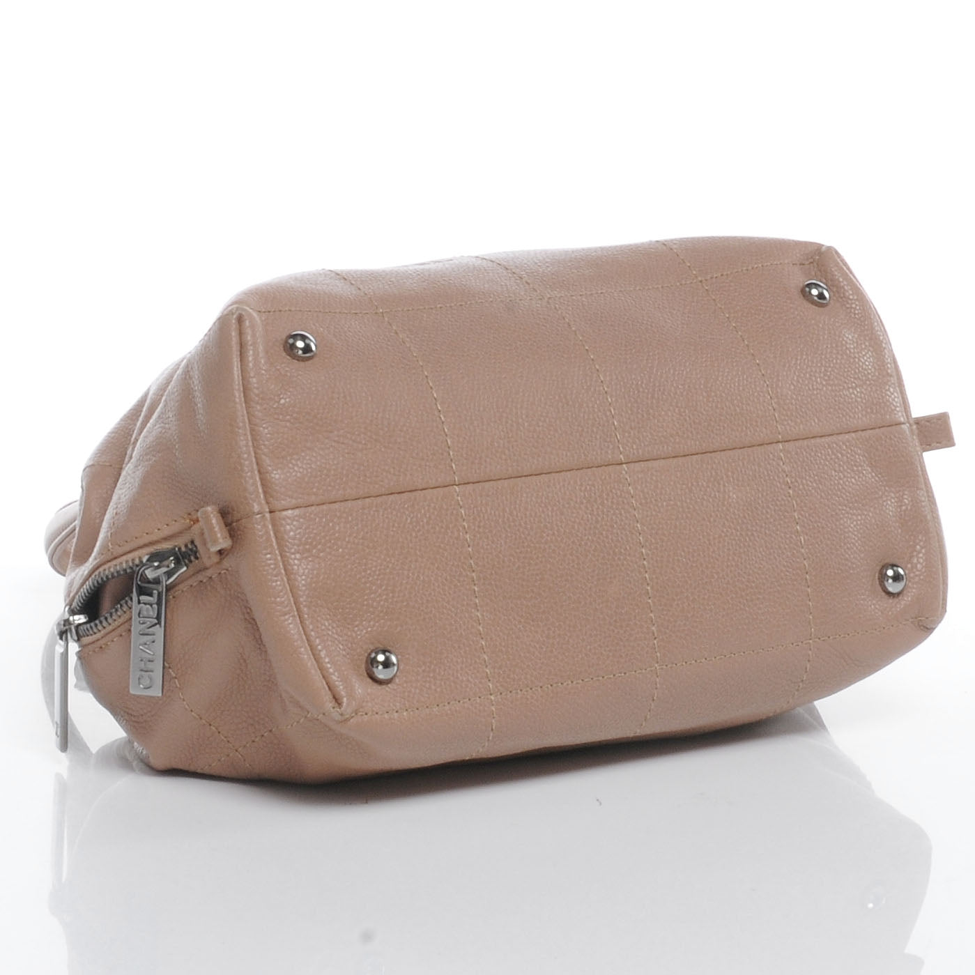 Caviar Square Stitched Tote Beige