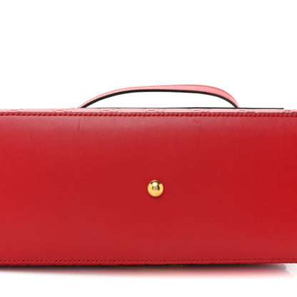 Gucci Guccissima Signature Small Padlock Top Handle Bag Hibiscus Red 18 of 19
