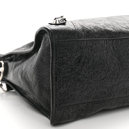 Balenciaga Agneau Arena Silver Hardware Medium Le City Black 8 of 9
