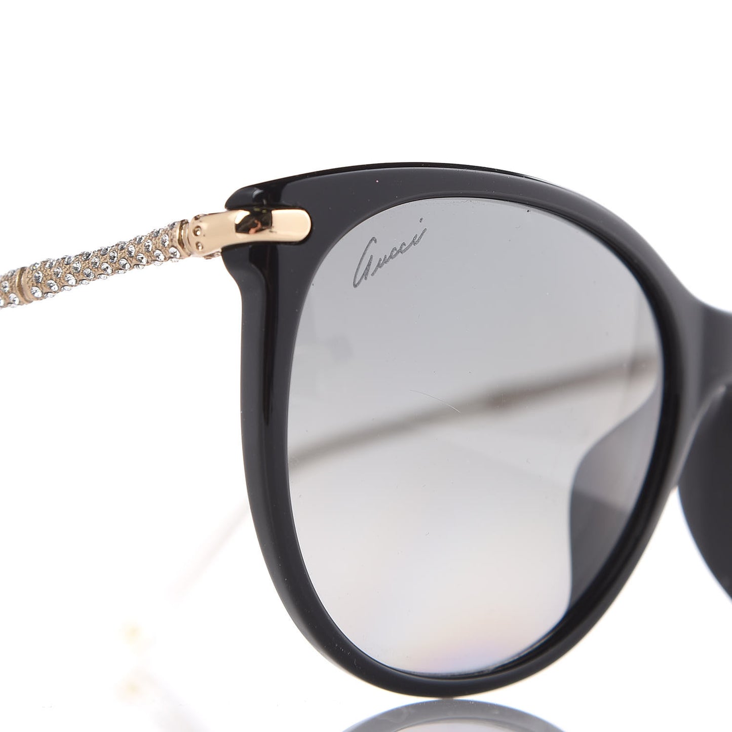 Crystal Bamboo Cat Eye GG 3777/N/F/S Sunglasses Gold